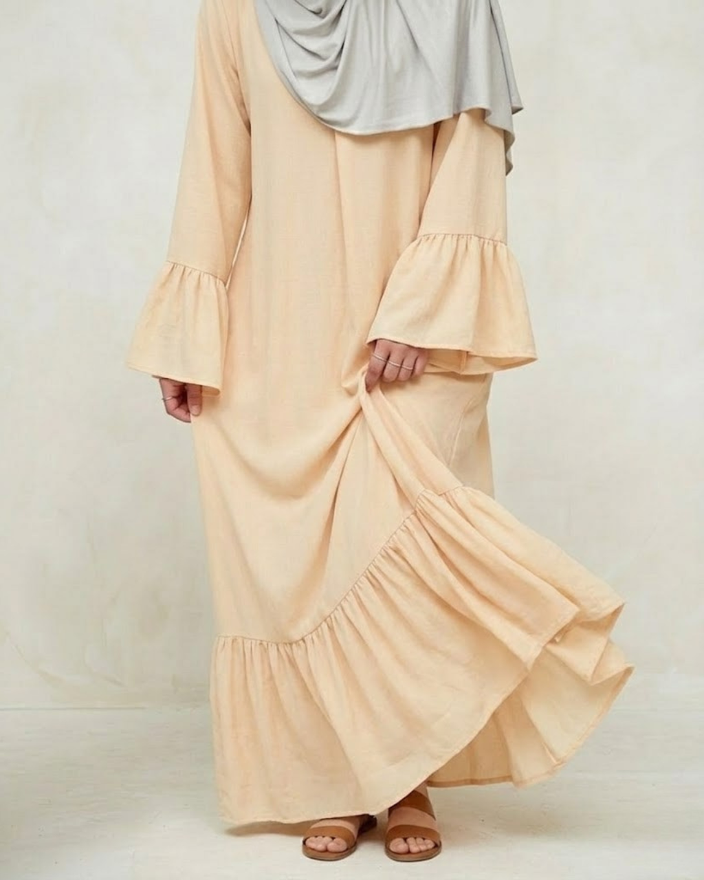 Ruffle Sleeve Abaya