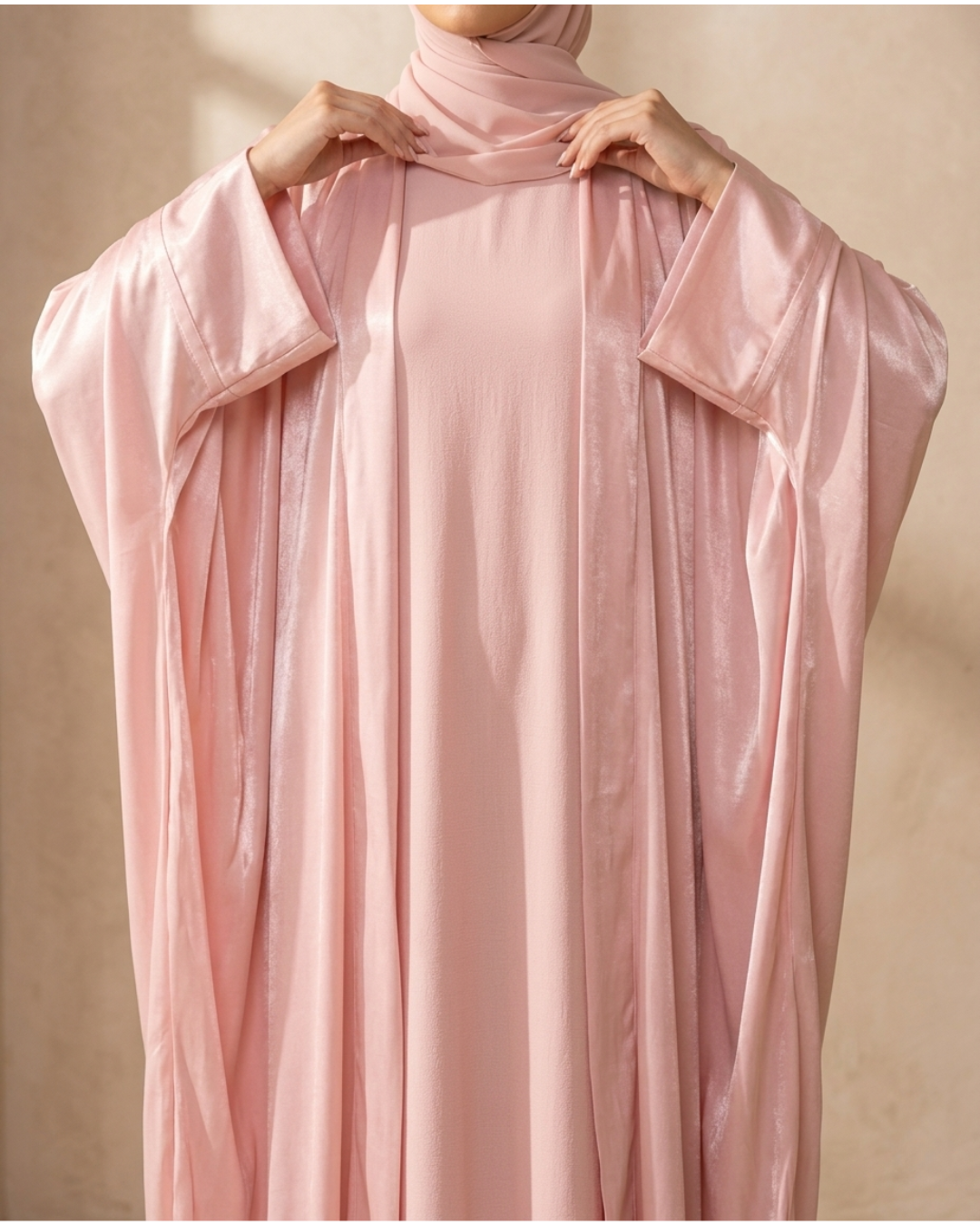 Blush Whisper | Luxury Arabic Robe Set