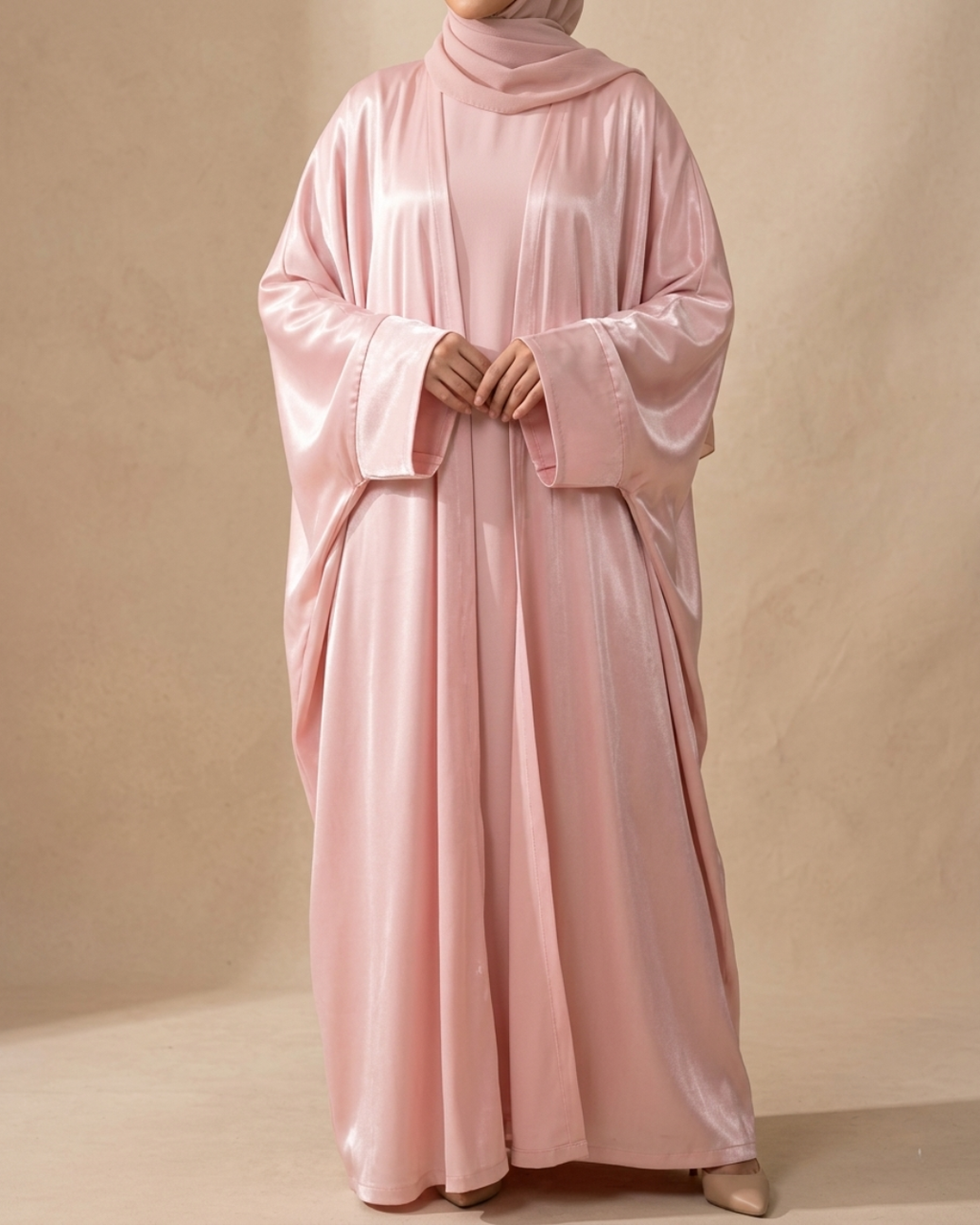 Blush Whisper | Luxury Arabic Robe Set