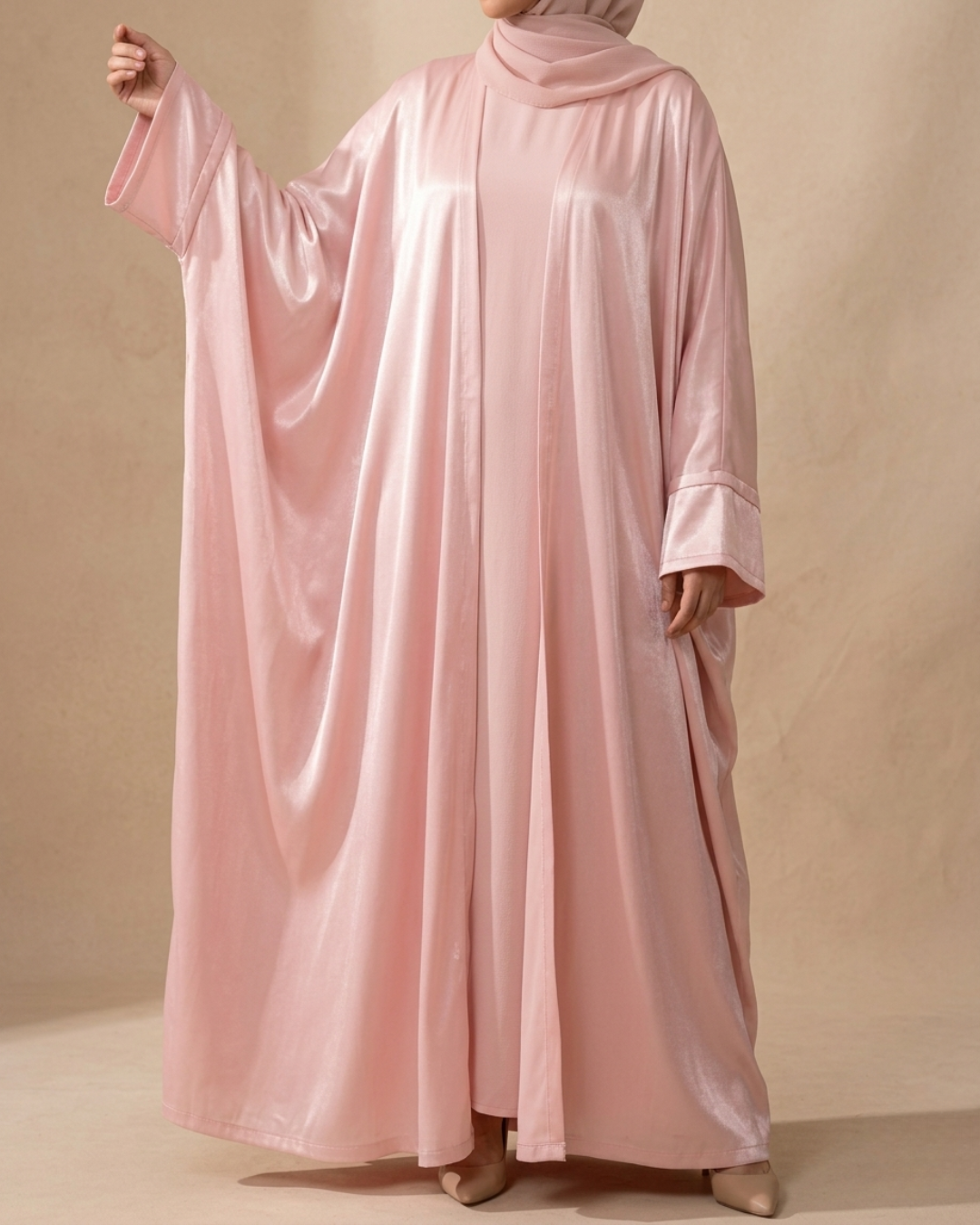 Blush Whisper | Luxury Arabic Robe Set