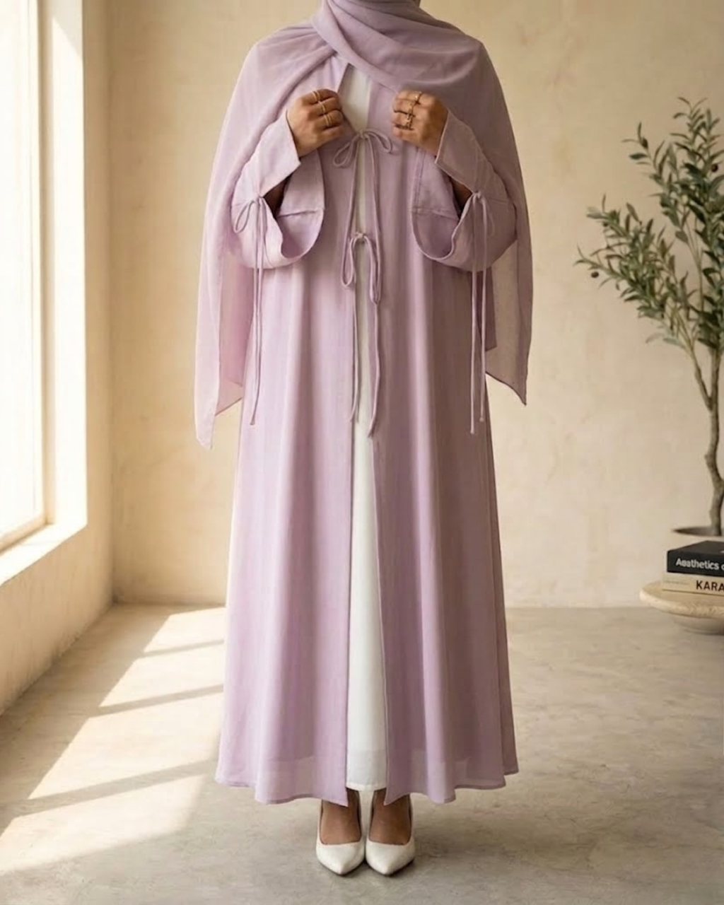 Lilac Tie Front Upper