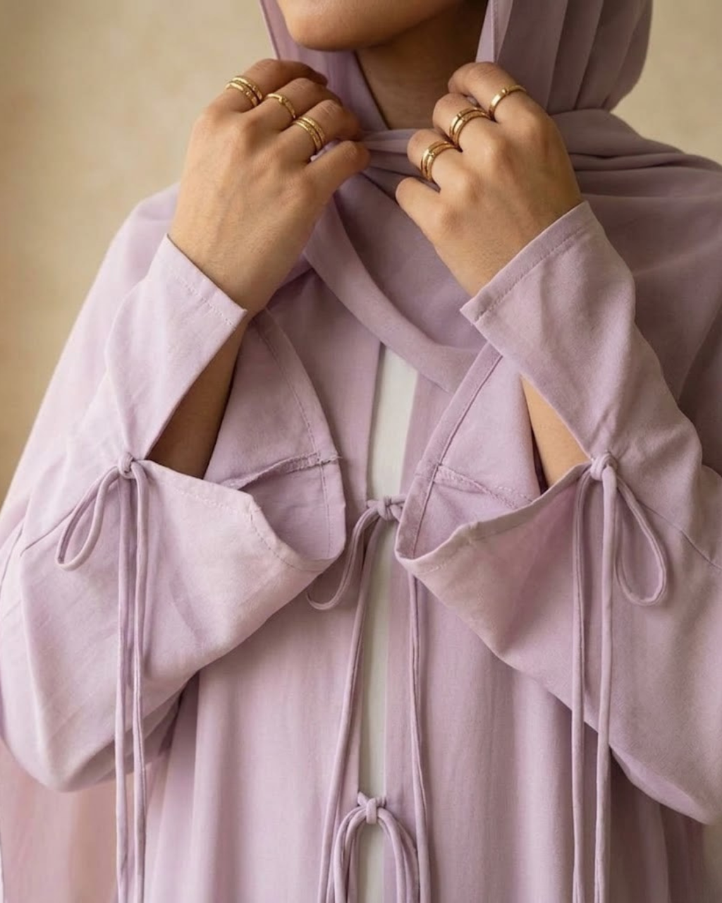 Lilac Tie Front Upper