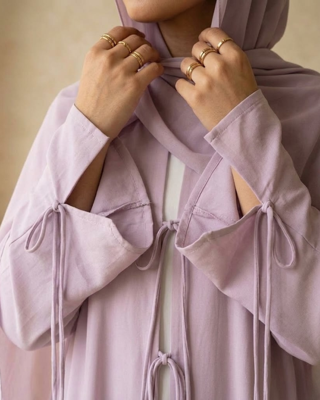 Lilac Tie Front Upper