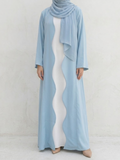 Sky Blue Wavy Abaya