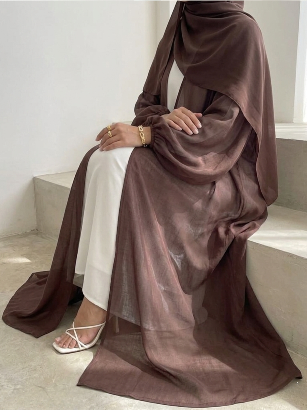 The Chocolate Chiffon Abaya