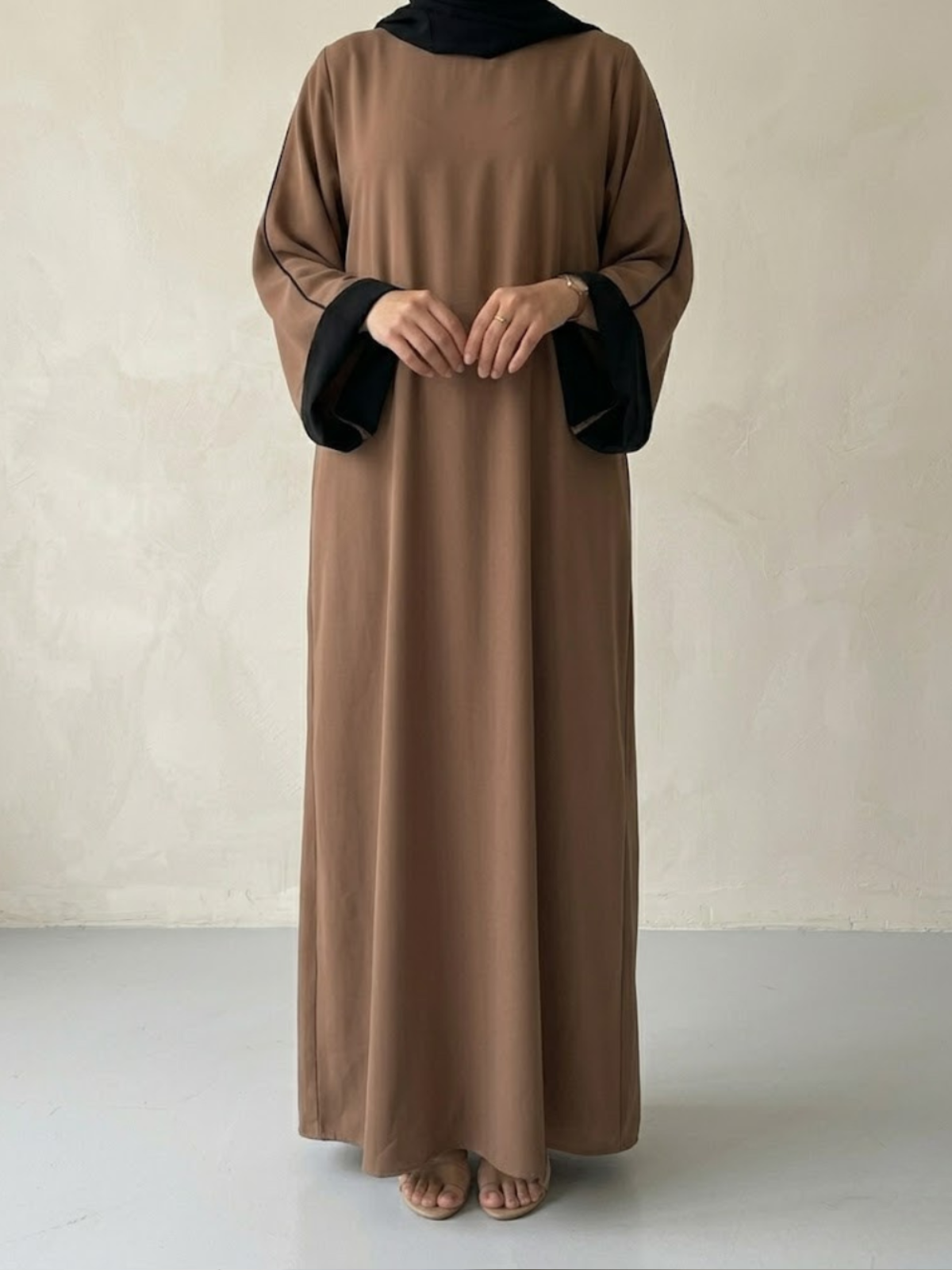 The Caramel & Black Abaya