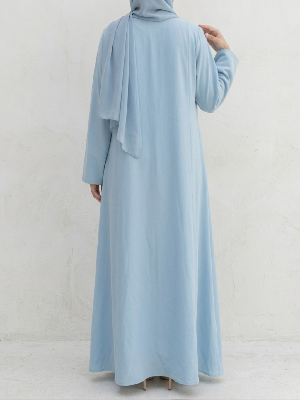 Sky Blue Wavy Abaya