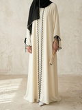 The Cream Scallop Abaya