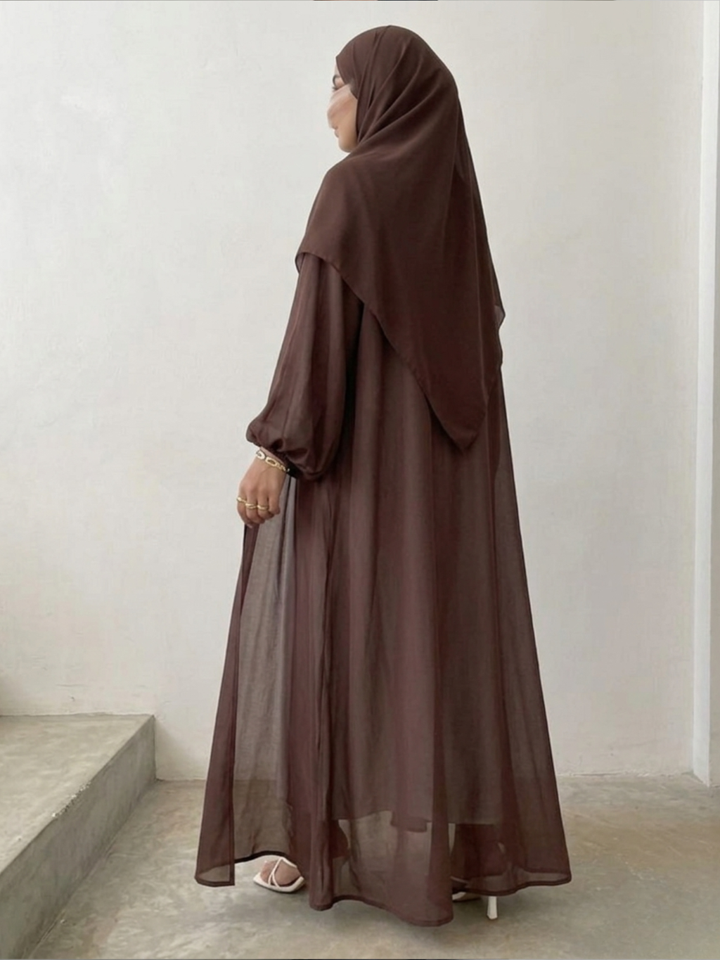 The Chocolate Chiffon Abaya