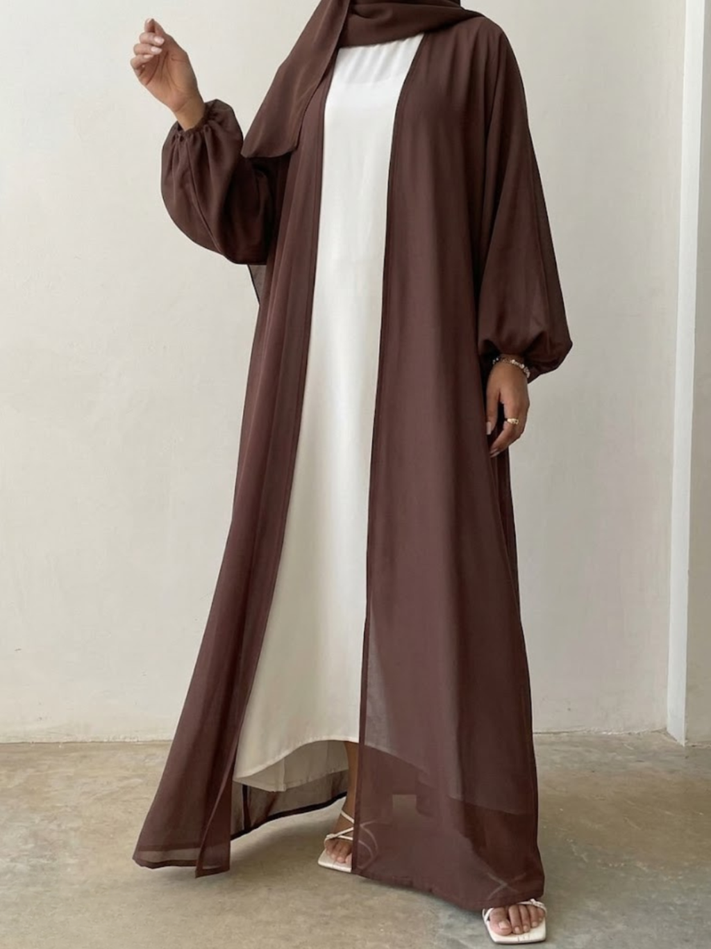 The Chocolate Chiffon Abaya