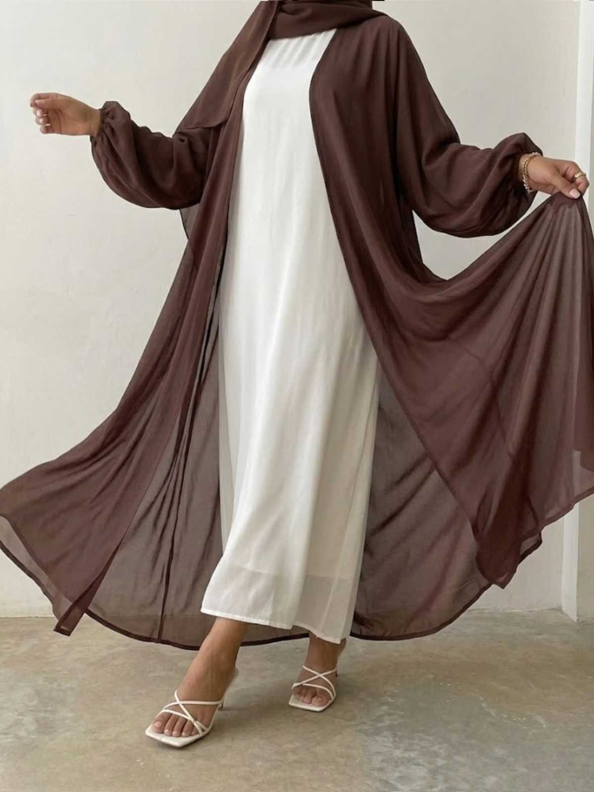 The Chocolate Chiffon Abaya
